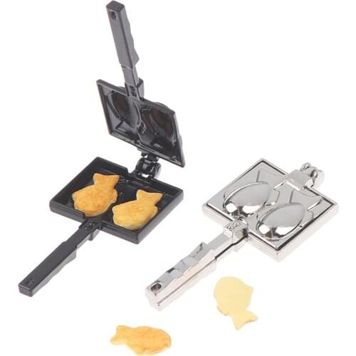 1Set 1/12 Dollhouse Miniature Accessories Mini Taiyaki Mould Simulation Snapper Food Model Toys for Doll House Decoration