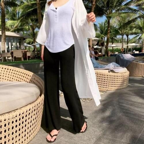 Modal Solid Loose Maternity Clothes For Pregnant Women Trousers Summer Gestante Pantalones Embarazada Clothing