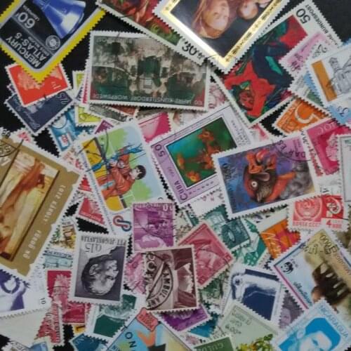 100 PCS/lot Postage Stamps From All Over the world ,all Used For Collection