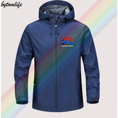 New Nissan Skyline GTR R34 Winter Jacket Men Lightweight Hooded Zipper Waterproof Coat Windproof Outdoor Sportswear Asian Size