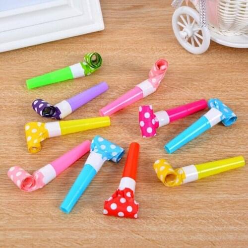 New 6cm Polka Dot Blowout Whistles Noise Maker Children Birthday Party Gift Toys Cheer Props Christmas Halloween