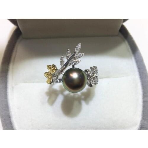 New 925 Sterling Silver Ring Finger Ring Base Settings Adjustable Ring Findings Jewelry Parts Fittings Accessories for Pearls