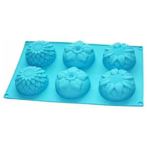 Sunflower Chrysanthemum Soap Chocolate Muffin Cupcake Mold Silicone for Homemade