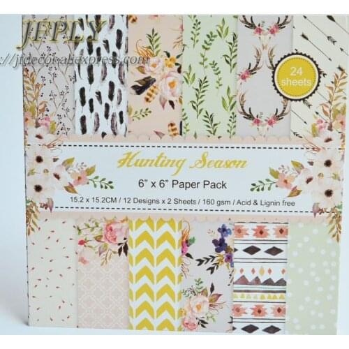 Season Series Scrapbooking Paper Pack Craft Paper Art Card Card Making 6"x 6" 24 Sheets /pack
