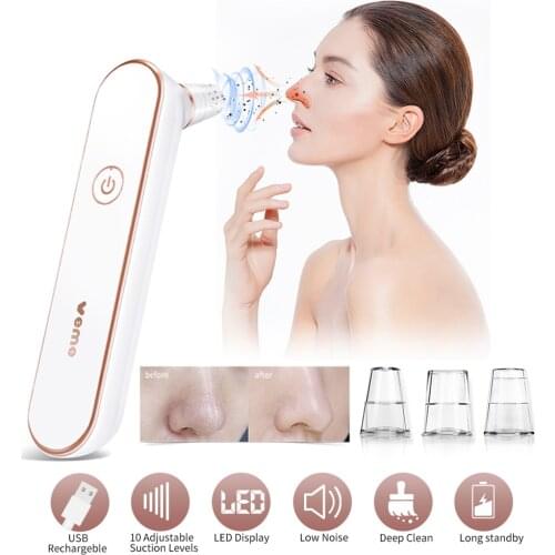 Veme Blackhead Remover Deep Cleansing Nose T Zone Pore Acne Comedone Vacuum Cleaner Face Electric Extractor Beauty Skincare Tool