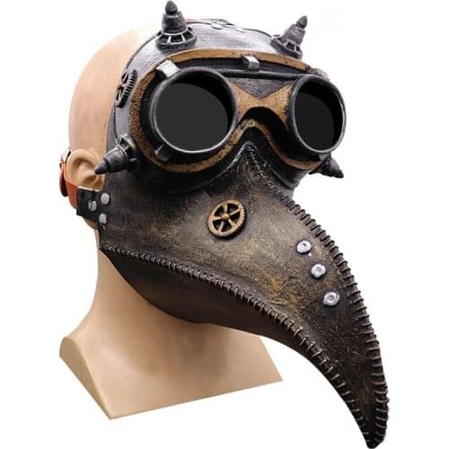 Vintage Halloween Eye Steampunk Mask Punk Nightclub Dance Party Mask Plague Doctor Crow Masquerade Party Mask Costume