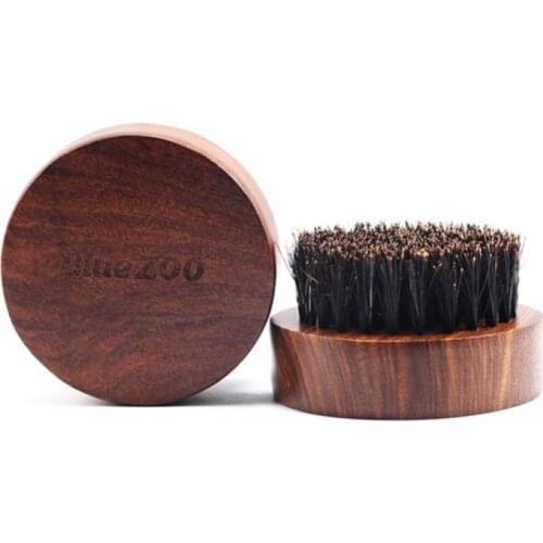 1pc Mini Beard Brush Boar Bristles Mustache Natural Wood Comb Handmade Grooming Kit Men Beards Mustache Care Dropship