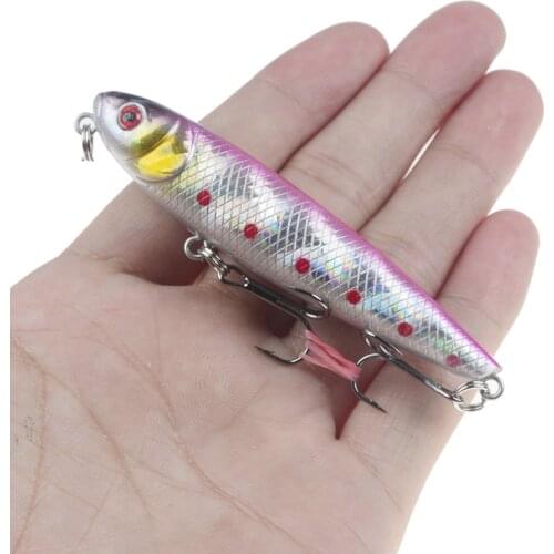 1pcs Floating Pencil Bait 8cm 9.5g Jerkbait Artificial Plastic Hard Bait Crankbait Bass Fishing Wobblers carp fishing Tackle