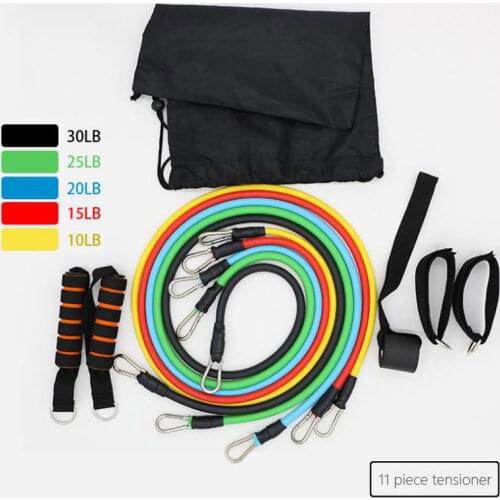 11pcs/Set Pull Rope Fitness Yoga Rubber Loop Tube Latex Tubes Exercises Resistance Bands Excerciser Body Training Workout