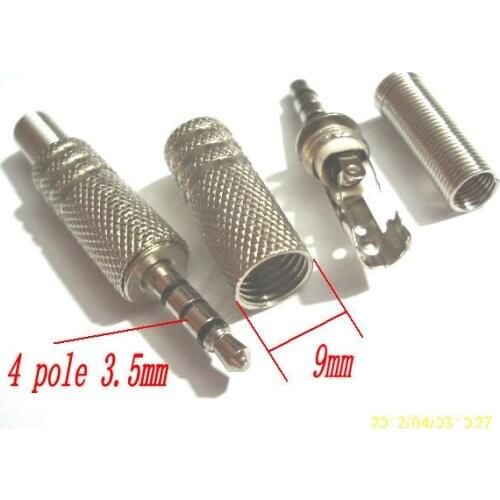 2000pcs LOT 4 Pole 3.5mm Male Repair Headphone Jack Plug Connector Audio Soldering New