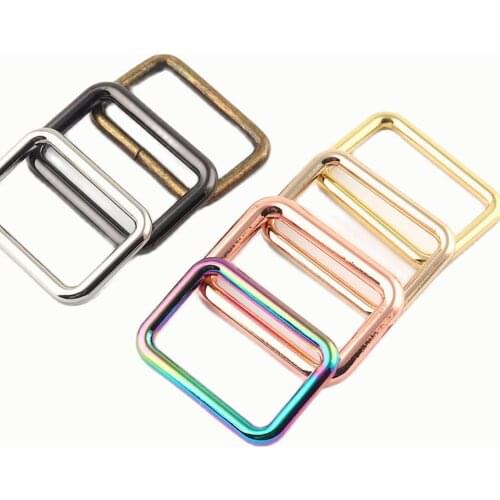 25mm Silver Adjuster Buckle Slide Buckles,Metal Purse Backpack Rectangle Buckle,Belt Buckle Handbag Webbing Hardware,Bag Clasp