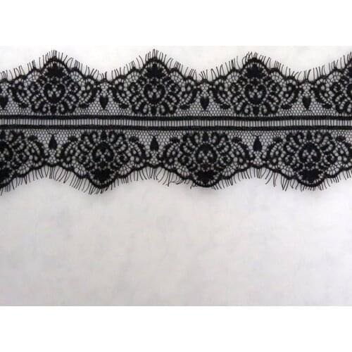 30meter/lot Width 10CM White Black eyelash Lace Trim fabric Embroidery Lace ribbon Diy Dress Clothes decoration Accessories