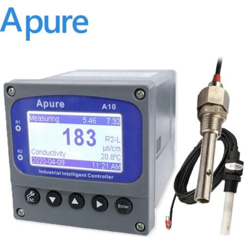 Apure online water testing instrument digital ec tds conductivity meter controller