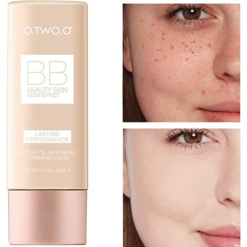 BB Cream Liquid Foundation Concealer Long-Lasting Whitening Waterproof Brighten Invisible Pores Not Cakey Facial Makeup 30ml