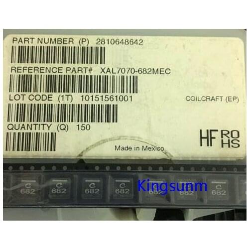 Free shipping 10pcs XAL7070-682MEC "XAL7070 High Current 6.8 uH 20% 9.2 A"