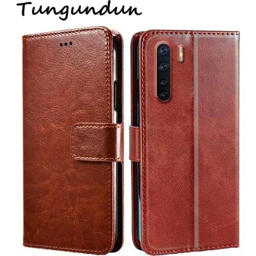 Phone Case For OPPO A91 PCPM00 Protective Cover Luxury PU Flip Leather TPU Silicone Case For OPPO F15 CPH2001 Protector Shell