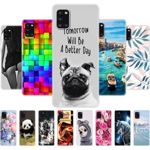 For Samsung Galaxy A31 Case 6.4" Silicon Soft TPU Back Phone Cover For Samsung A31 A 31 SM-A315F Protective Coque Capa Bumper