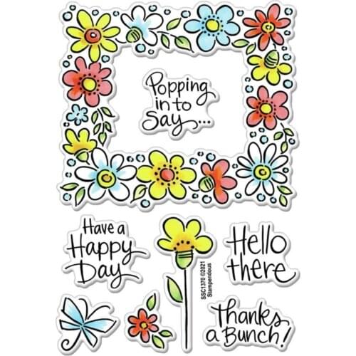 Flower Transparent Clear Silicone Stamp/Seal for DIY scrapbooking/photo album Decorative clear stamp A7246