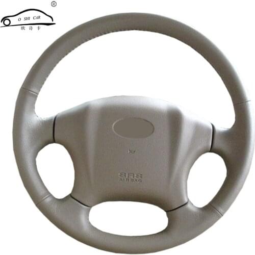 DIY Genuine Leather Car Steering Wheel Cover For Hyundai Tucson 2006-2014/ Protect Steering-wheel