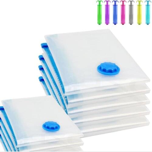 Boxi Home Vacuum Bag For Clothes Quilt Storage Transparent Bag With Valve Foldable Travel Compressed Wardrobe Bags Organizer