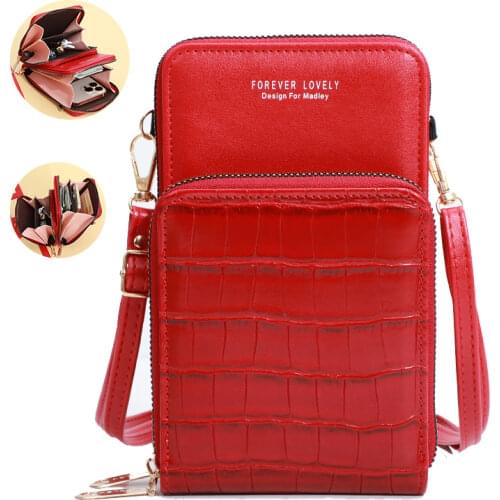 Hot Sell Mobile Phone Bags With Metal Opening Crossbody Bags Women Mini PU Leather Shoulder Messenger Bag For Girls Gift 2021