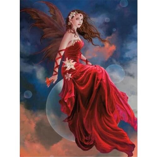 H2517 diamond painting Full Drill Kit " Moon Fairy Girl ” with Tools 5d diy Rhinestone Mosaic Diamond Embroidery Painting