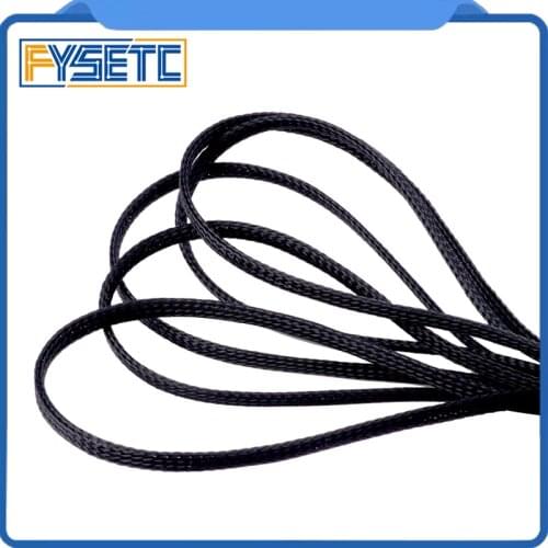 1Meter 6mm/8mm/10mm Dia Expandable Braided PET Premium Cable Sleeve Black Certification ROHS 3D Printer Accessories