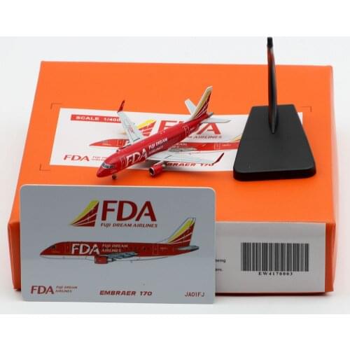 1:400 Alloy Collectible Plane JC Wings EW4170003 FDA Fuji Dream Airlines Embraer 170-100STD Diecast Aircraft Jet Model JA01FJ