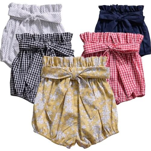 Summer Fashion Baby Girls Boys Pants Newborn Baby Fold Bloomers Girls Pattern Triangle Toddler Trousers Pp Pants Clothes