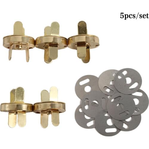 5Pcs/Lot 18MM Magnetic Snap Fasteners Clasps Buttons Handbag Purse Wallet Craft Bags Parts Accessories DIY Replacement Button