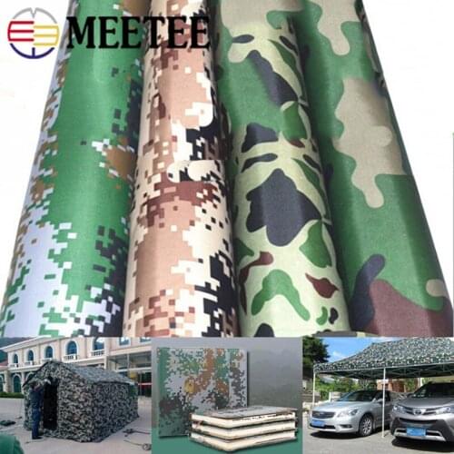Meetee 50/100cmX150cm 0.2mm Thick 450D Waterproof Camouflage Oxford Fabric PVC Outdoor Tent Scrapbooking Cloth DIY Sewing FA013