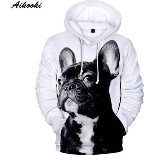Fashion French Bulldog Hoodies Men/women Hot Harajuku 3D Print New Hip Hop High Quality French Bulldog Cute Dog Mens Hoodies