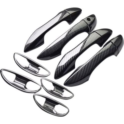 Car Door Handle Covers Trim + Inner Door Bowl Covers for Toyota Corolla 2014-2018