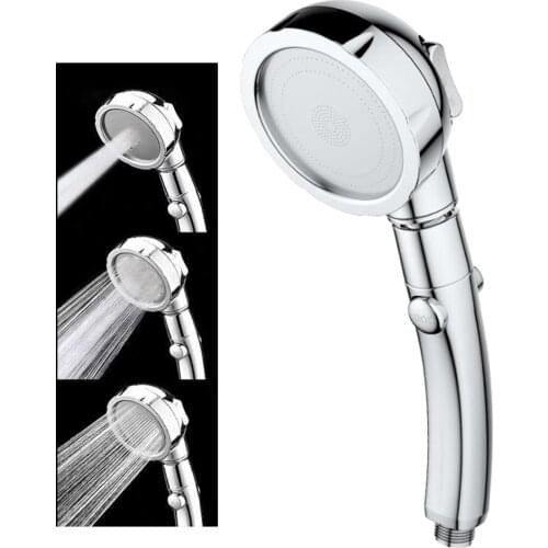 High Quality Bathroom Shower Head Accessories High Pressure Three Mode Adjustable Showerheads