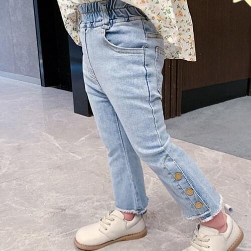 2021 Autumn New Arrival Girls Fashion Denim Pants Kids Jeans