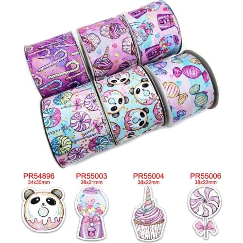 Cartoon characters printed grosgrain ribbon 43754