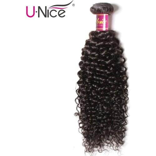 Unice Hair Peruvian Curly Hair Bundles 1 Piece Human Hair Extensions 8"-26" 100% Remy Human Hair Weave Bundles Natural Color