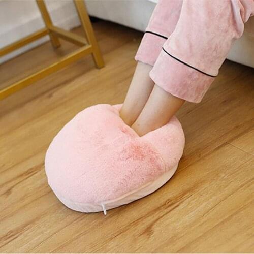 USB Electric Heating Foot Super Soft Foot Warmer Feet Winter Hot Boots Slipper Tools Winter Stove Seats Sofa Chair Mat