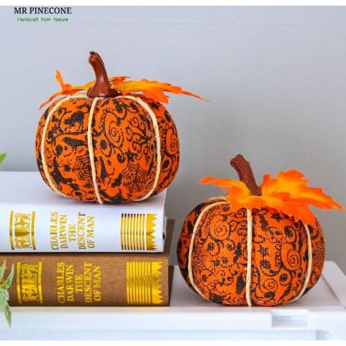 Handmade Autumn Halloween Pumpkin Fall Decorations Decorative Pumpkins Halloween Decoration Home Decor Accessories