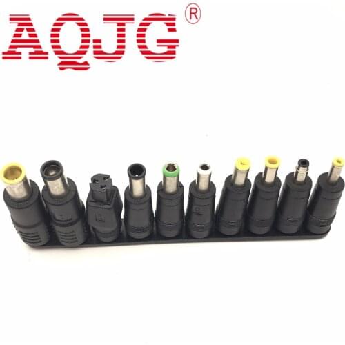 10 Tips Head Universal DC Power Charger Adapter Supply Connector Set Jack to Plug Charging for Laptop Notebook Tablets PC AQJG