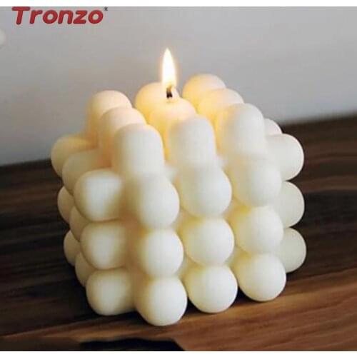 Tronzo 8*8*8cm Magic Cube Candle Soy Wax scented Candle Home Fragrance Geometric Modeling Home Birthday Party Decoration Candle