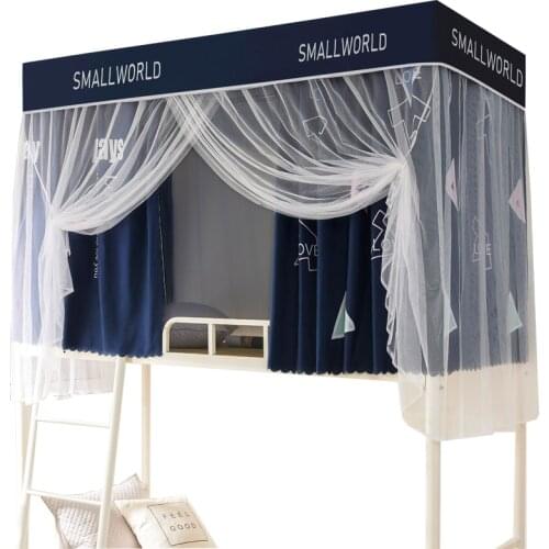Bed Curtain Mosquito Net One-Piece with Bracket Bunk Bunk Light Shade Cloth Bed Curtain Fully Enclosed Female