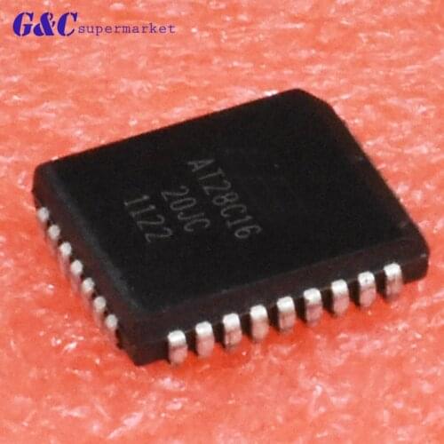 1/5PCS AT28C16-20JC Encapsulation:PLCC x8 EEPROM 32PINS diy electronics