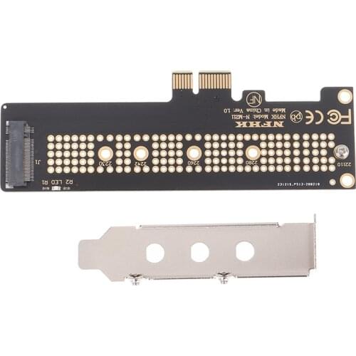 1 Set High Quality NVMe PCIe M.2 NGFF SSD To PCIe X1 4.0 Adapter Card With Bracket New