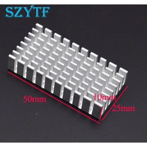 1pcs Fins 50*25*10MM ( silver slotted ) quality radiators