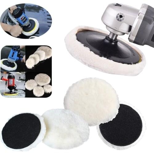 100% Natural Car Wool Polishing Buffing Pads Kit Buffer wool Pad wheels 3/4/5/6/7inch for Auto Cars polisher Motorcycle Paint