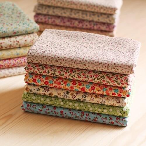 50x145cm Printed Fresh Floral Twill Cotton Patchwork Fabric DIY Sewing Childrens Wear Cloth Make Bedding Quilt For Baby&Child