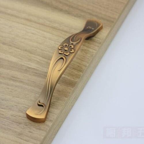 96mm bronze kitchen cabinet drawer pulls knobs yellow antique brass dresser cupboard door handles vintage furniture hardware