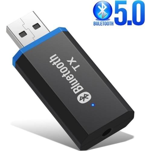 USB Bluetooth 5.0 Audio Transmitter Plug and Play Smart Adapter for TV PC Headphones