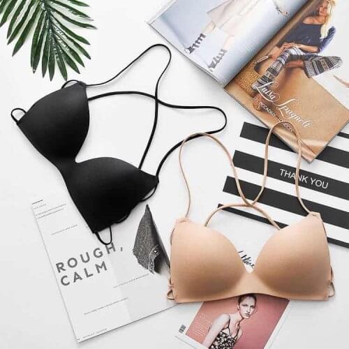 2020 New Push Up Bra U-Back Wrapped Chest One-Piece Seamless Bra Strapless Underwear bandeau bra pad crop top women ladies top